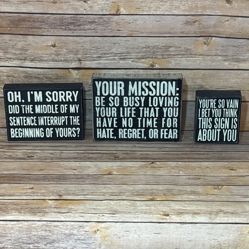 Primitives by Kathy Inspirational Black and White box signs Decor Set - Picture 8 of 8